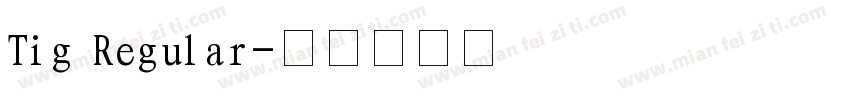 Tig Regular字体转换